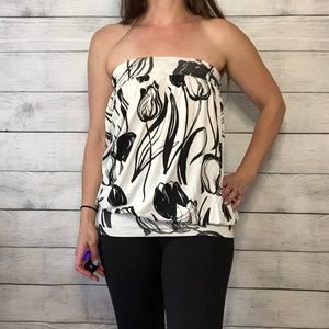 Rachel Palley Printed Strapless top/tunic